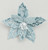17cm Velvet Poinsettia w/Gem Aqua