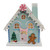 Light up house Blue with Striped Door (2xAAA Batteries not included) 13x9x15cm