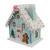 Light up house Blue with Striped Door (2xAAA Batteries not included) 13x9x15cm