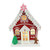 Light up house Red with Christmas tree (2xAAA Batteries not included) 12.5x10.5x