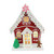 Light up house Red with Christmas tree (2xAAA Batteries not included) 12.5x10.5x