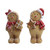 Mr and Mrs Gingerbread with red scarfs 8.5x4.8x15.5cm