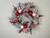 Snowy Wreath with Berries and Red/White Baubles 24"
