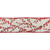 2.5" X 10Y Double Wired Red Berry Pattern Cloth Ribbon Garland