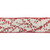 2.5" X 10Y Double Wired Red Berry Pattern Cloth Ribbon Garland