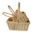 Set of 3 bleached wood rectangle baskets 