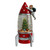Rocket with snowstorm Red 15x15x28cm