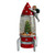 Rocket with snowstorm Red 15x15x28cm