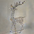 Rattan Standing Stag Brown warm wht-wht LED Flashing mains powered weatherproof