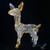 Fawn Standing Gold Warm wht-wht flashing LED H60cm mains powered weatherproof 