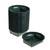 Plastic Bowl Sq Base Green X25