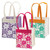 Bold Blooms Jute Bags - 14x15cm - Pack of 12 Assorted