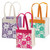 Bold Blooms Jute Bags - 14x15cm - Pack of 12 Assorted