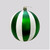 20cm Stripe Ball Dec Green/White