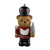 Soldier bear with silver xmas tree LED 25x17x47cm