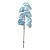 Fan Leaf Stem with Glitter Blue 62cm