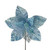 Poinsettia Stem Pale Blue with Glitter D26cm