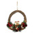Half Wreath with Owl, Red Flowers and berries 36x31x9cm