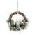 Half Wreath Snowy with White Owl and fern 25x25x9cm