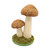Two Mushroom Ornament - Brown - H22cm