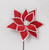 50cm Velvet Poinsettia Red/White