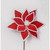 50cm Velvet Poinsettia Red/White