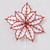 56cm Glitter Poinsettia Red/White