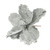 Velvet Magnolia with glitter leaf 26cm Silver