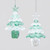 12cm Plastic Tree Decoration 2Ass
