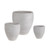 Fibre Clay Stripe Design Plant Pot Set Of 3