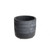 Dark Grey Cement Pot With Hole Oblique Pattern