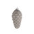Glass Pinecone Silver 9.5x5Cm