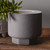 Ceramic Pot Grey Sand Finish 9.4cm 