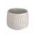 Ribbed Off White Pot 12.5cm