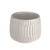 Ribbed Off White Pot 12.5cm
