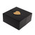 Flower Box Heart Opening 22cm Black and Gold