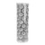 Silver 6cm Plastic Ball in tube (matt,shiny,glitter, Ribbed) x 50