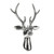 Deer Head Dec Silver 15Cm