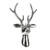 Deer Head Dec Silver 15Cm