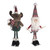 Standing Santa/Moose Skiing 2 Asst 10x12x52Cm