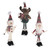 Standing Santa/Snowman/Moose Skiing 3Ast 10x12x52Cm