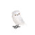 White Owl With Glitter 13.5Cm
