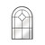 Black Arched Mirror With Central Flower