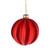 Bauble Glass Frosted Red 8Cm Trd