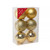 Gold Shatterproof Baubles (8cm) (6 pieces)