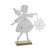 Metal Angel White With Stars On Base 27.5Cm