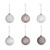 Baubles Frosted Glass 6Ast