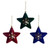Star With Gold Snowflake Hanging Decor 3 Assorted