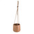 Ceramic Orange Hanging Pot Sand Finish 13cm 