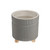 Ribbed Grey Pot On Legs Sand Finish 16.7cm